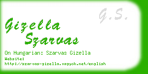 gizella szarvas business card